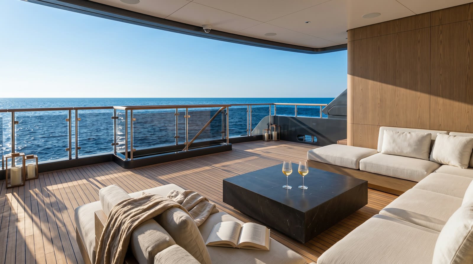 Aft deck at midday